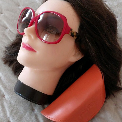 Folli Follie sunglasses like new, red and brown leopard arms