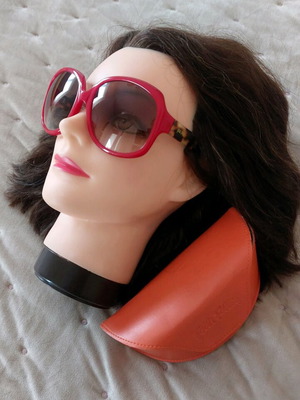 Folli Follie sunglasses like new, red and brown leopard arms