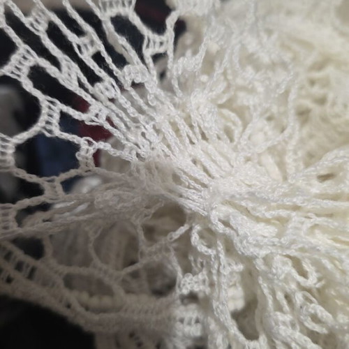 Knitted wool scarves new, white and multicolored