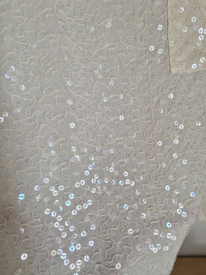 BSB blouse with sequins like new, size S 36 8, beige