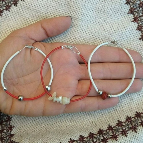 Martis Bracelets new set of 3, handmade with rubber cords