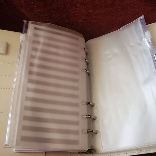 A6 Spiral Notebook with Zip Pockets and Code Lock new, purple