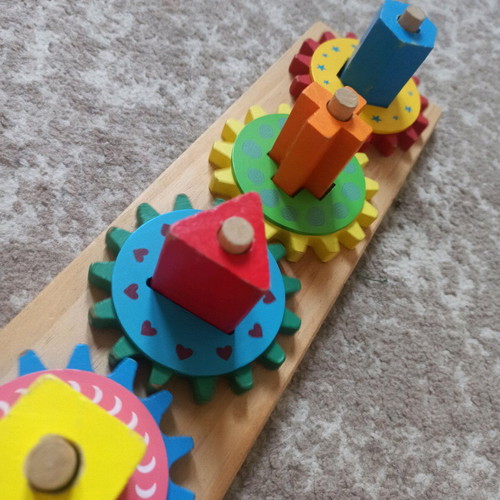 Wooden colorful toy used for babies and toddlers