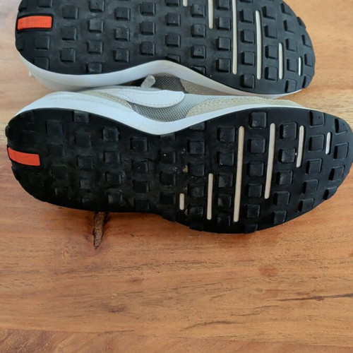 Nike athletic shoes size 31.5 used, white and gray