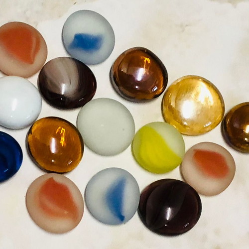 Pack of 15 multicolored cabochon cut stones new