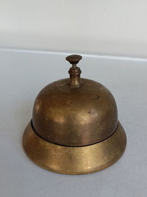 Vintage brass desk bell like new for reception or decoration
