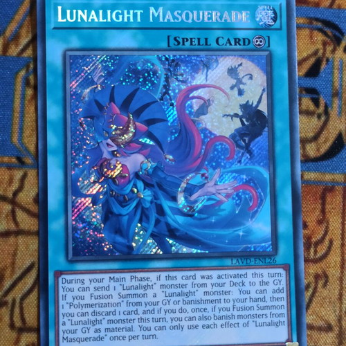 Lunalight Masquerade Secret Rare κάρτα Continuous Spell Yu-Gi-Oh!