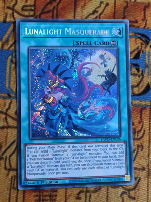Lunalight Masquerade Secret Rare κάρτα Continuous Spell Yu-Gi-Oh!