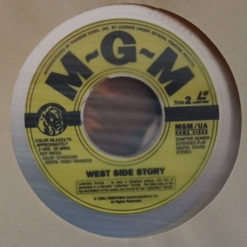 West Side Story LaserDisc like new, musical