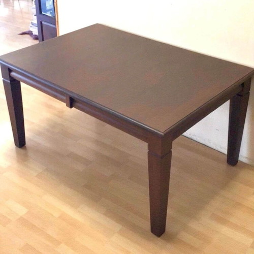 Handmade mahogany dining table, solid wood, 8 seats