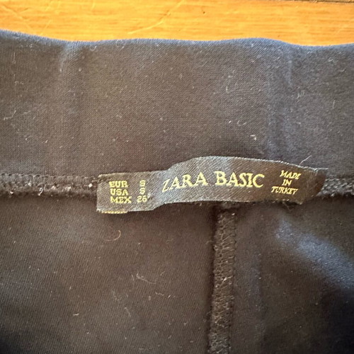 Zara blue leggings with black details small used