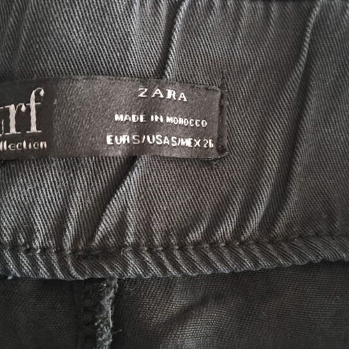ZARA TRF Black Lyocell Button-Front Pleated Culottes, Size S