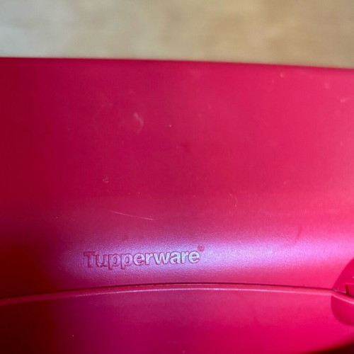 Tupperware egg holder set of 2 like new, red