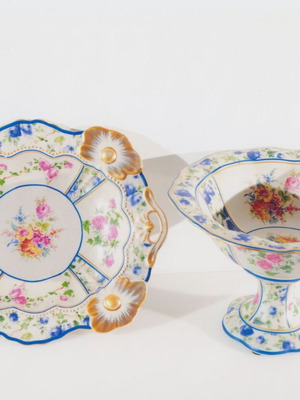 Dresden porcelain fruit bowl set of two like new