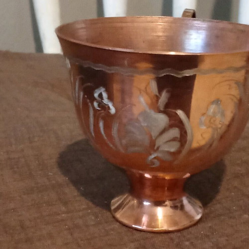 Copper coffee set like new, set of four cups