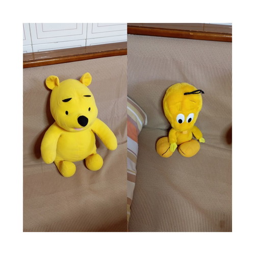 Winnie and Tweety plush toys from 1995, like new