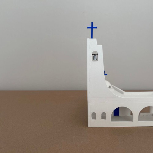 Church of Saint Nicholas of Samos like new, porcelain miniature