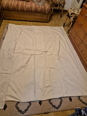 Sofa cover with side buttons like a case like new, warm white
