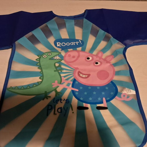 Peppa Pig waterproof bib with sleeves like new