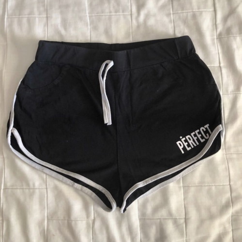 Cotton shorts with white trim for 10-year-old girls