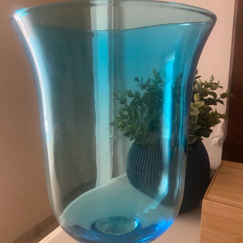Decorative glass candlestick new, height 28cm