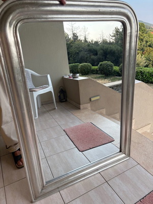 Mirror 1.08 x 0.77 m with silver frame