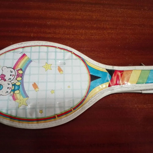 Vintage school pencil case racket used with zipper