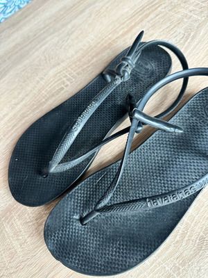 Havaianas sandals used, black, size 38, flip-flops