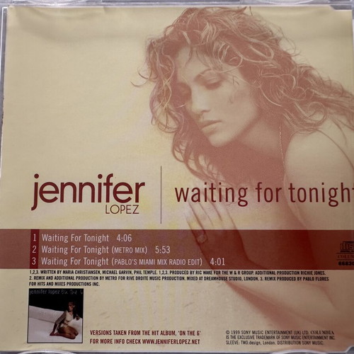 Jennifer Lopez Waiting For Tonight CD-Single limited edition, like new