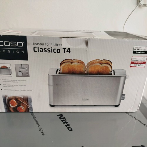 Caso Classico T4 toaster 4 slots 1400W inox new