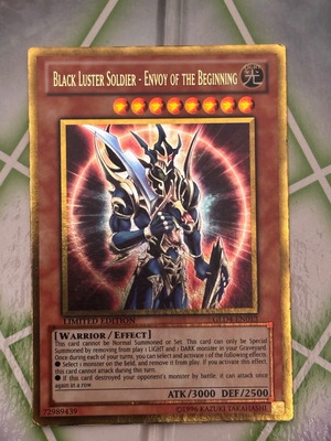 Yu-Gi-Oh! card Black Luster Soldier - Envoy of the Beginning like new, Limited Edition