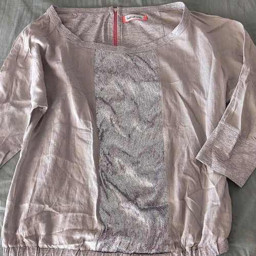Bershka spring blouse with pink iridescent sequins, size M