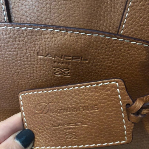 Lancel Adjani camel tote handbag like new