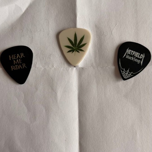 Guitar Picks Set of 3 New Hetfield Black Fang Lannister Leaf