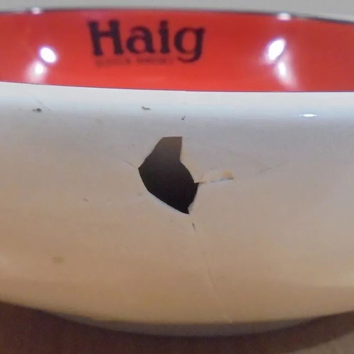 Haig Scotch Whisky old promotional ceramic ashtray used
