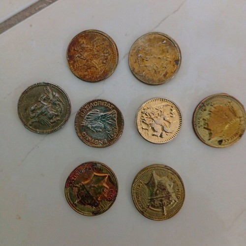Vasilopita coins (8 together)