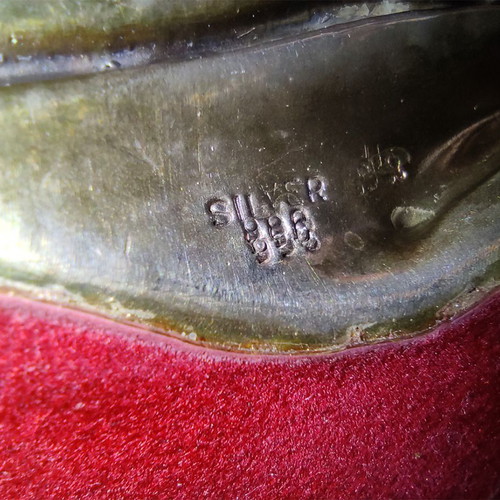 Decorative Silver Slipper used (998) 72gr