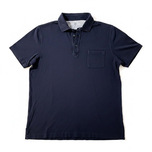 Brunello Cucinelli navy blue polo XL slim fit used