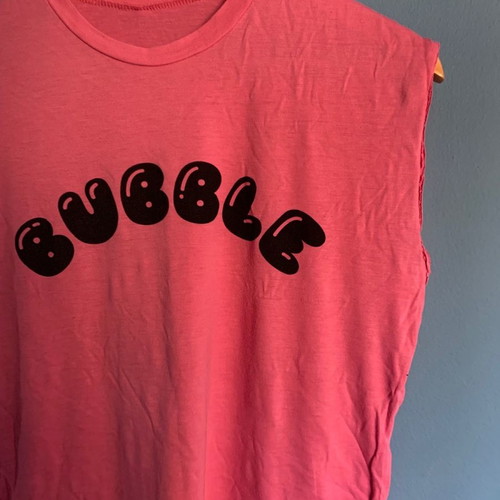 Bubble cotton T shirt medium used, pink sleeveless