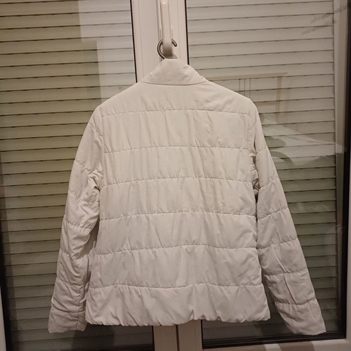 Reversible jacket used, blue-purple and white, size S