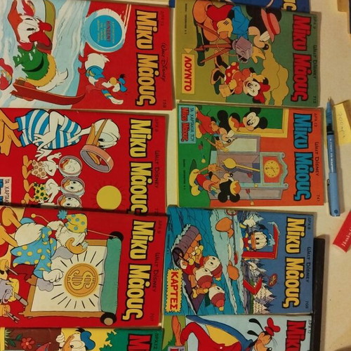 Mickey Mouse comics used, set of 10, 700 series No1