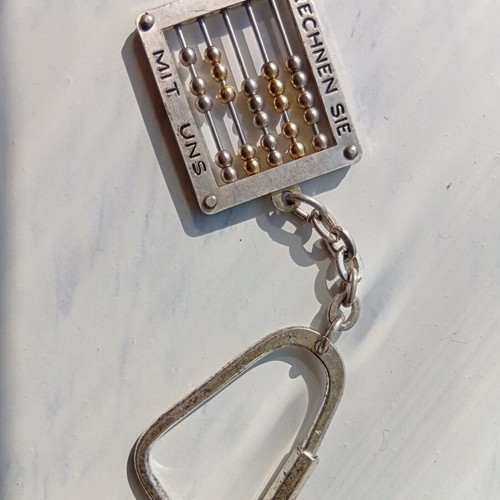 Keychain abacus used, metal