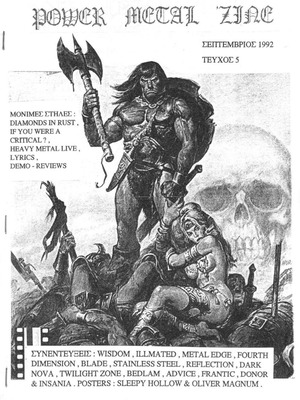 Power Metal Zine Issue 5 September 1992 heavy metal fanzine