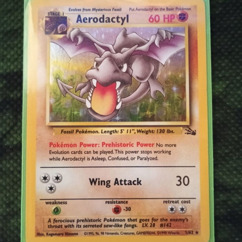 Aerodactyl Pokemon card holo rare from - 49,99 - Vendora.cy Aerodactyl Pokemon card holo rare from - 49,99 - Vendora.cy