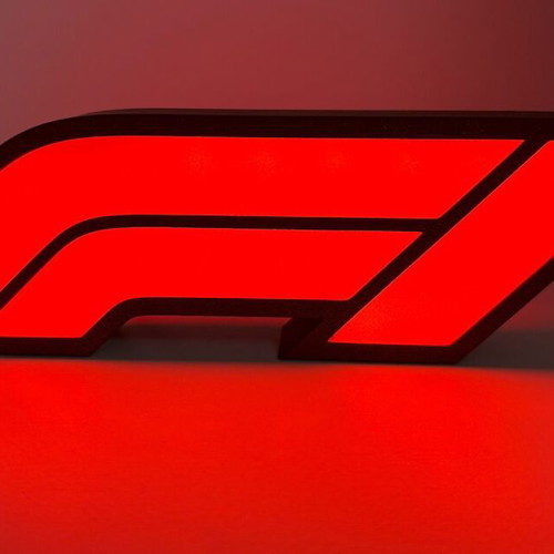 F1 Logo Light Box New with Red LED Lighting