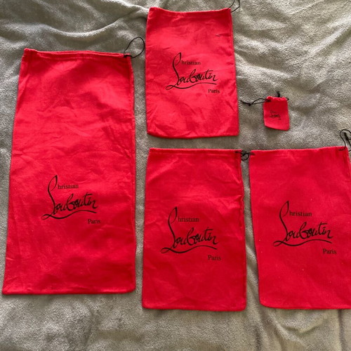 Christian Louboutin shoe bags like new, pack of 5 pieces