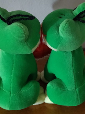 Λούτρινα βατραχάκια Αγίου Βαλεντίνου Ν.2 καινούργια, ενωμένα