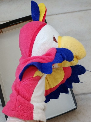 Cloth glove puppets used, set of two