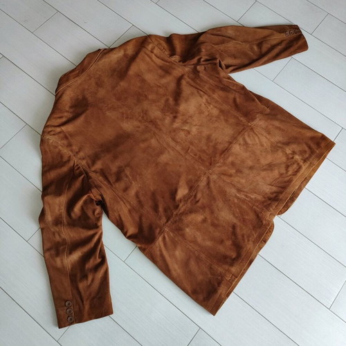 Vintage suede leather men's jacket Leder Moden Collection like new, tan