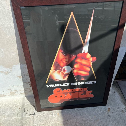 Clockwork Orange poster on wood framed like new